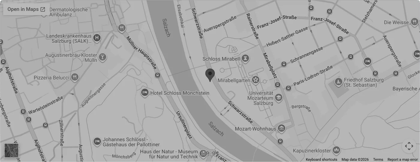 Map preview of Salt Castle Studio in Salzburg